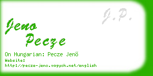jeno pecze business card